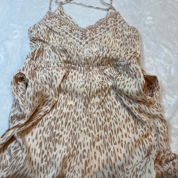 O'Neill Camile Jumpsuit Women's Size Large Viscose Pockets Neutral Lightweight - Picture 9 of 15